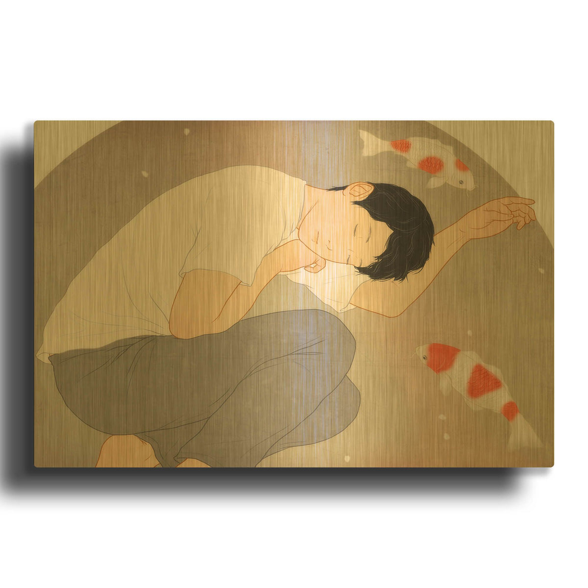 'Dream' By Sai Tamiya Gold Metal Wall Art
