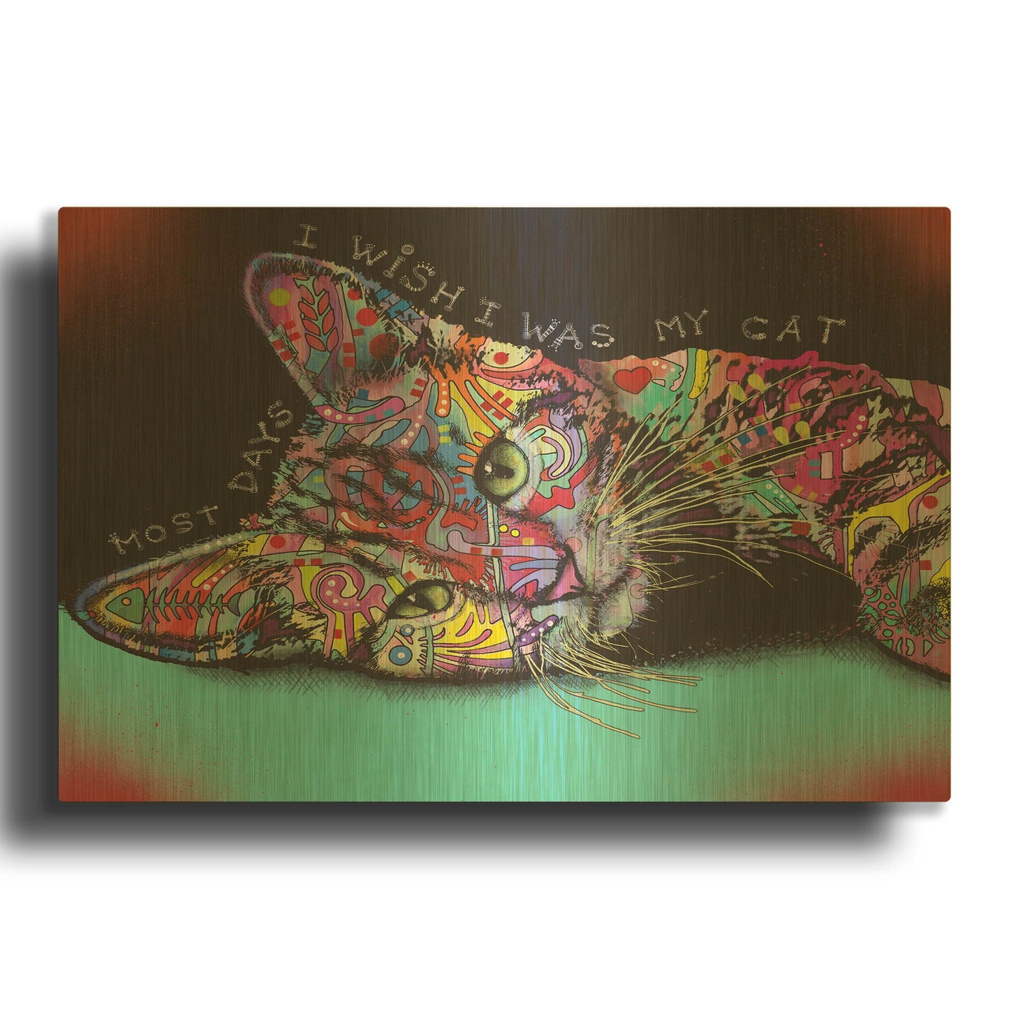 'Most Days' By Dean Russo Gold Metal Wall Art