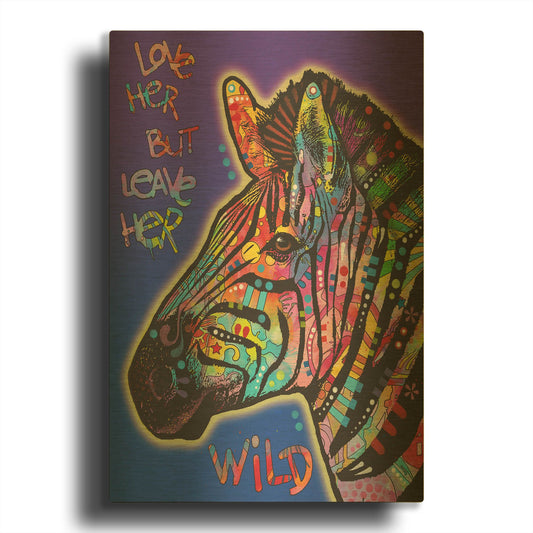 'Leave Her Wild' By Dean Russo Gold Metal Wall Art