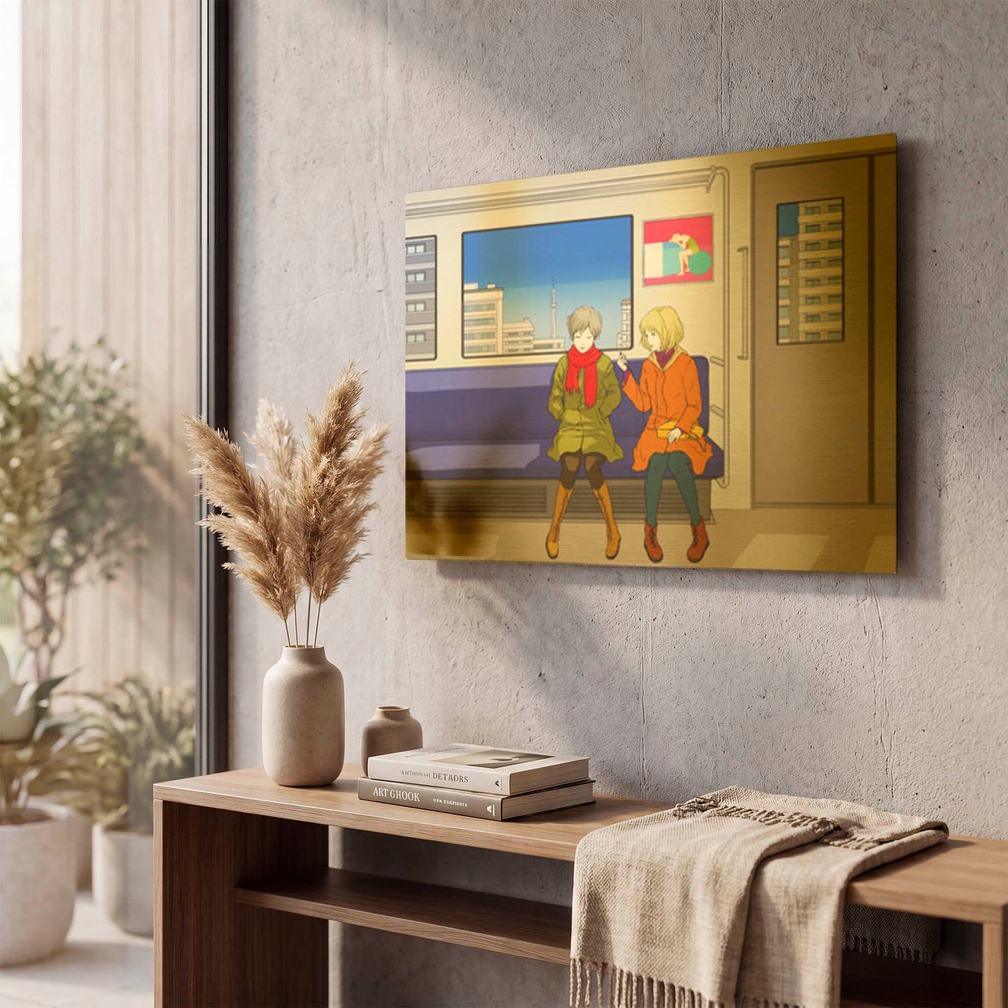'Hidamari' By Sai Tamiya Gold Metal Wall Art