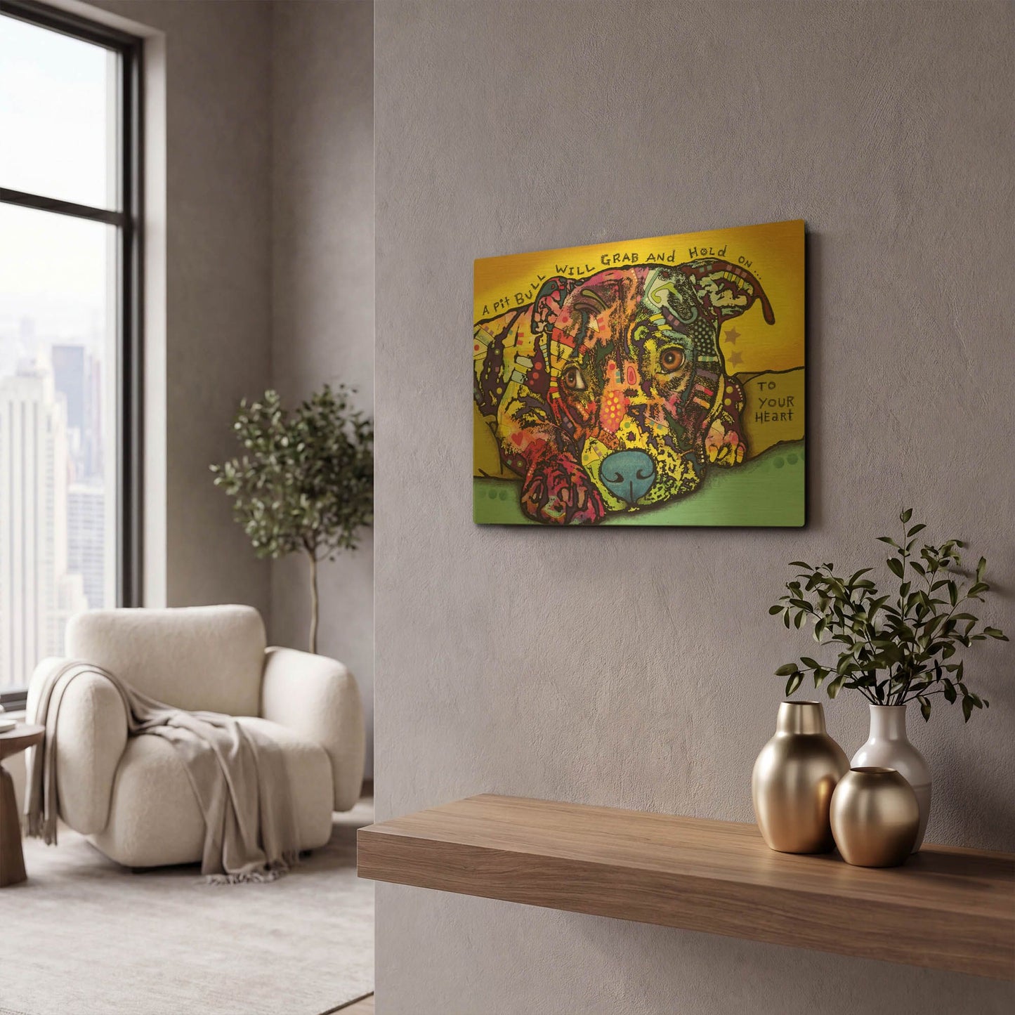'Hold Your Heart' By Dean Russo Gold Metal Wall Art