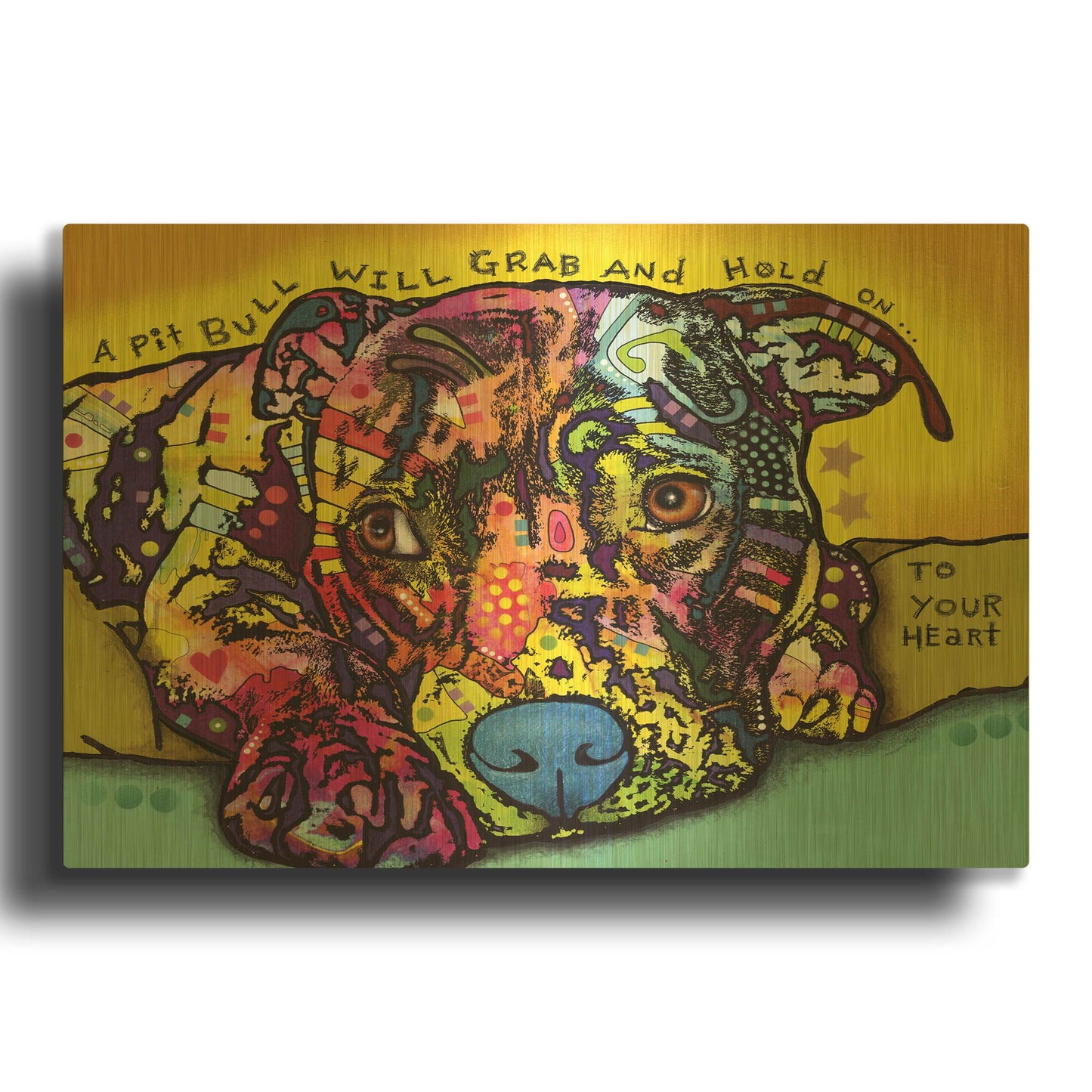'Hold Your Heart' By Dean Russo Gold Metal Wall Art