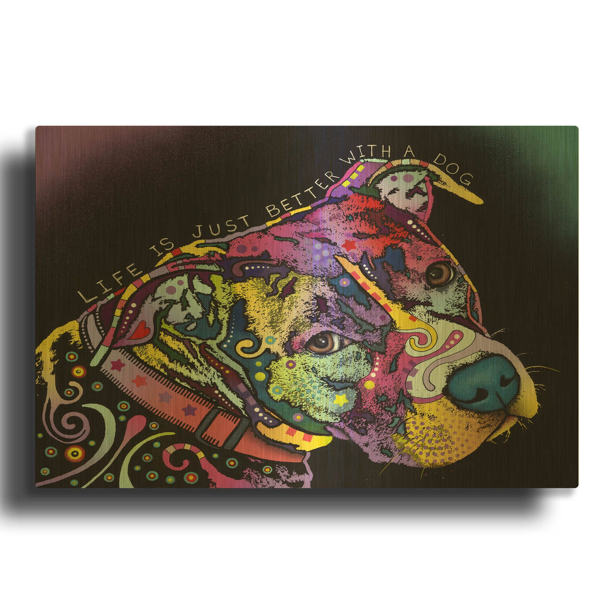 'Life Is Just Better' By Dean Russo Gold Metal Wall Art