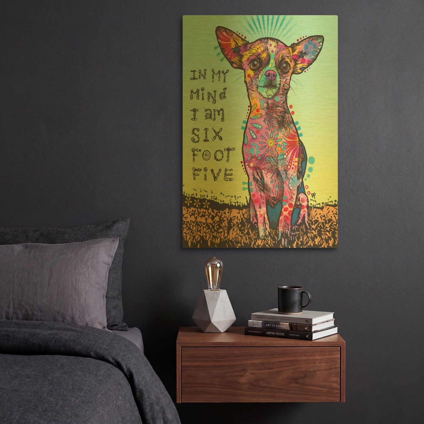 'In My Mind' By Dean Russo Gold Metal Wall Art