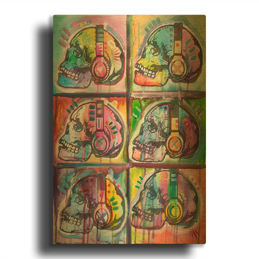 'Live Music 6up' By Dean Russo Gold Metal Wall Art