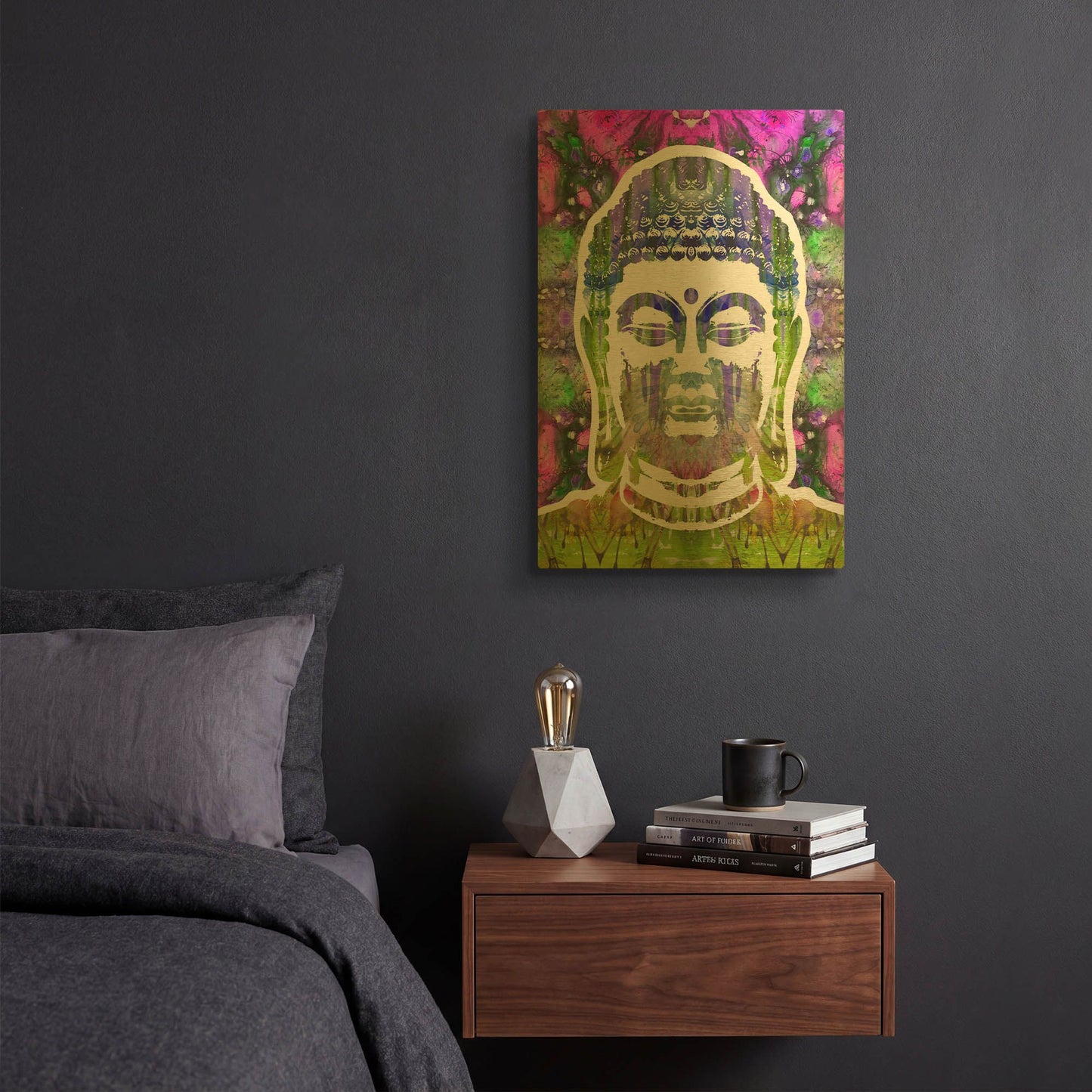 'Buddha' By Dean Russo Gold Metal Wall Art