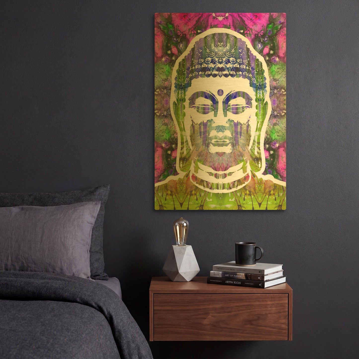 'Buddha' By Dean Russo Gold Metal Wall Art