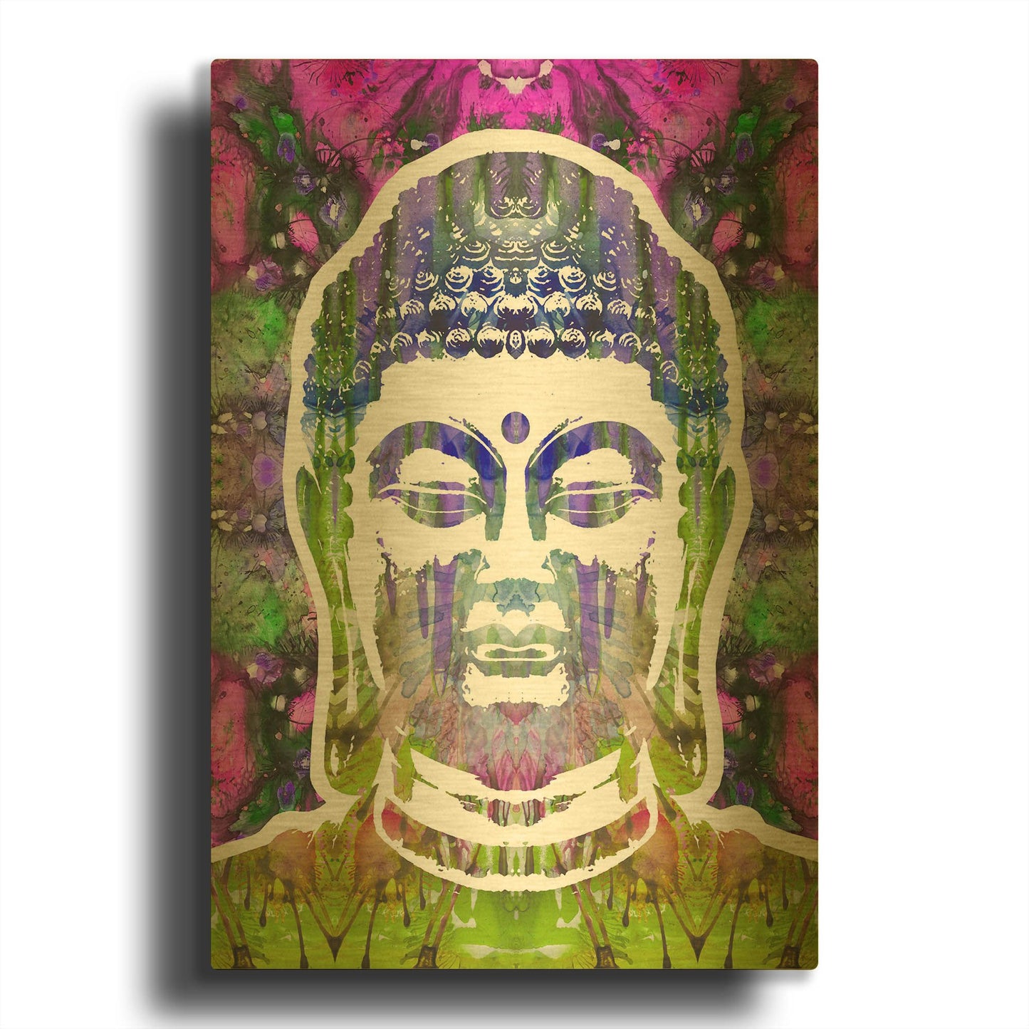 'Buddha' By Dean Russo Gold Metal Wall Art