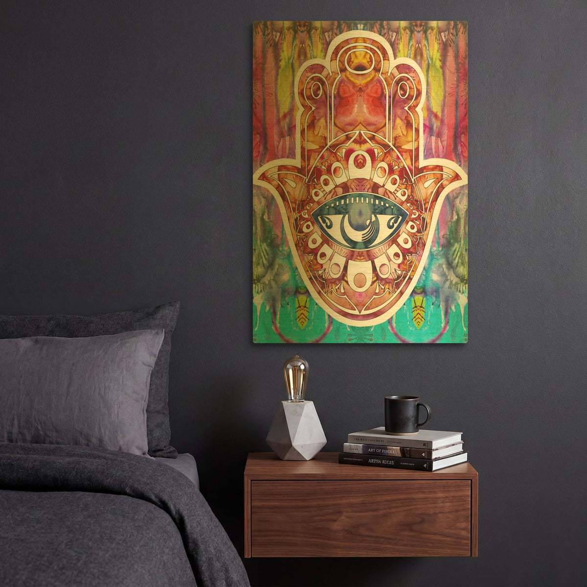 'Hamsa' By Dean Russo Gold Metal Wall Art