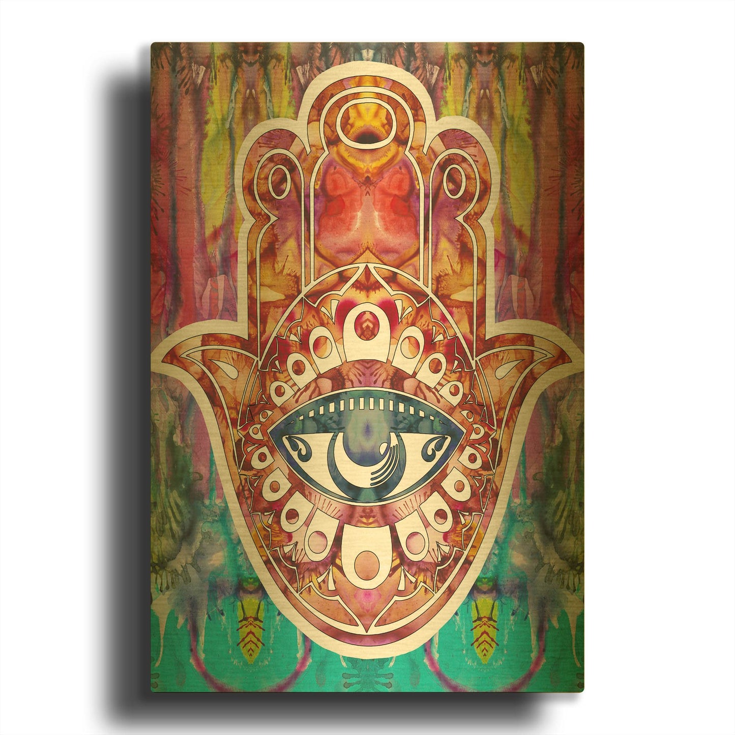 'Hamsa' By Dean Russo Gold Metal Wall Art