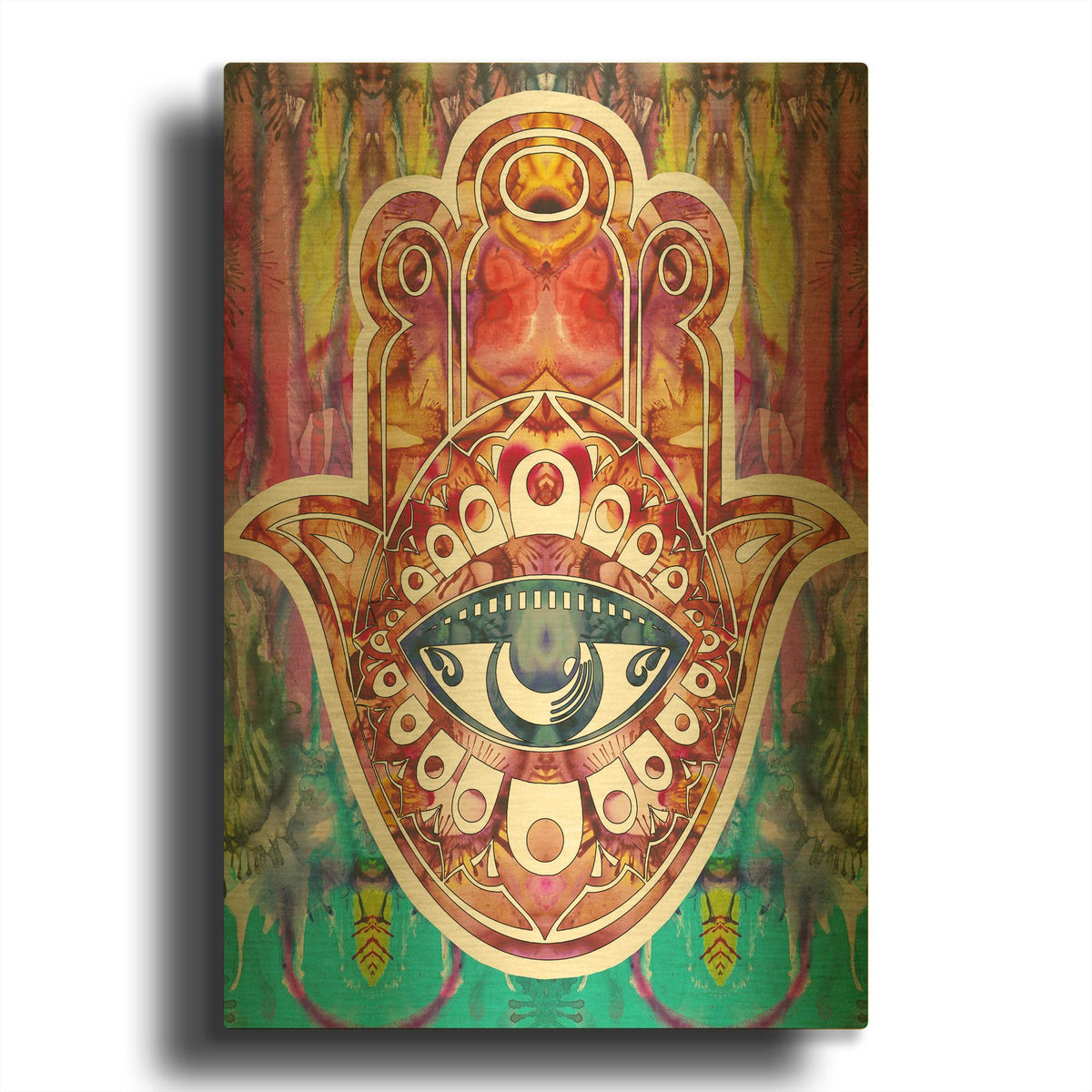 'Hamsa' By Dean Russo Gold Metal Wall Art