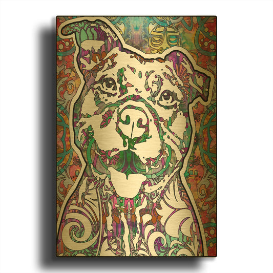 'Happy Pit' By Dean Russo Gold Metal Wall Art