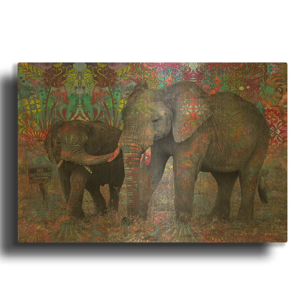 'No Hunting' By Dean Russo Gold Metal Wall Art