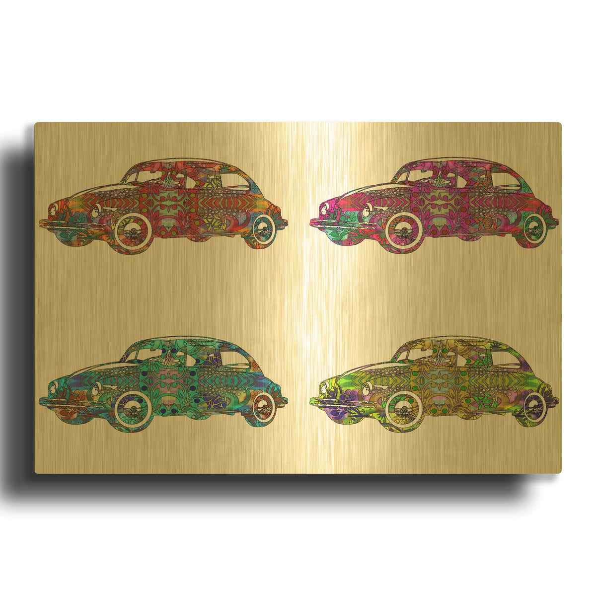 '4 Vw' By Dean Russo Gold Metal Wall Art