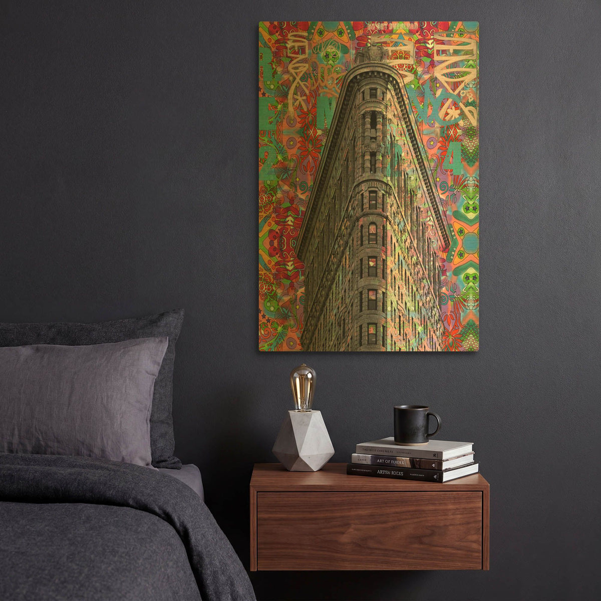 'Flatiron' By Dean Russo Gold Metal Wall Art