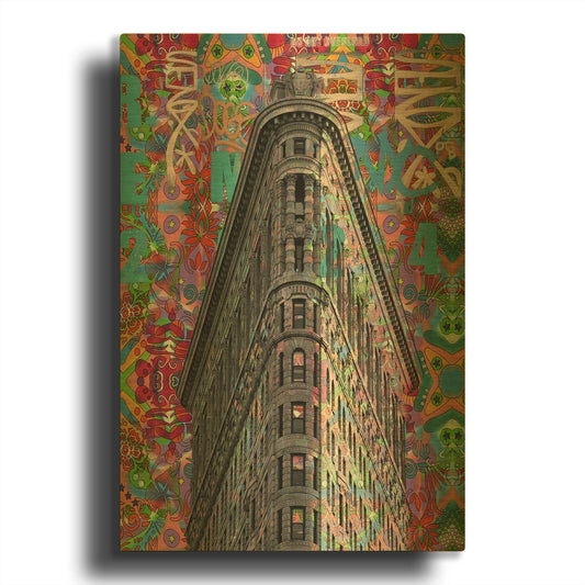 'Flatiron' By Dean Russo Gold Metal Wall Art
