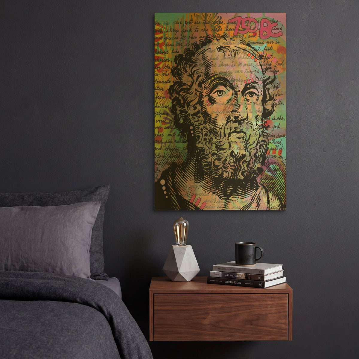 'Homer' By Dean Russo Gold Metal Wall Art