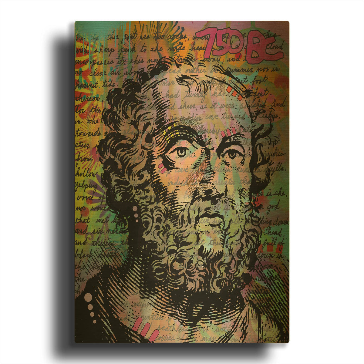 'Homer' By Dean Russo Gold Metal Wall Art