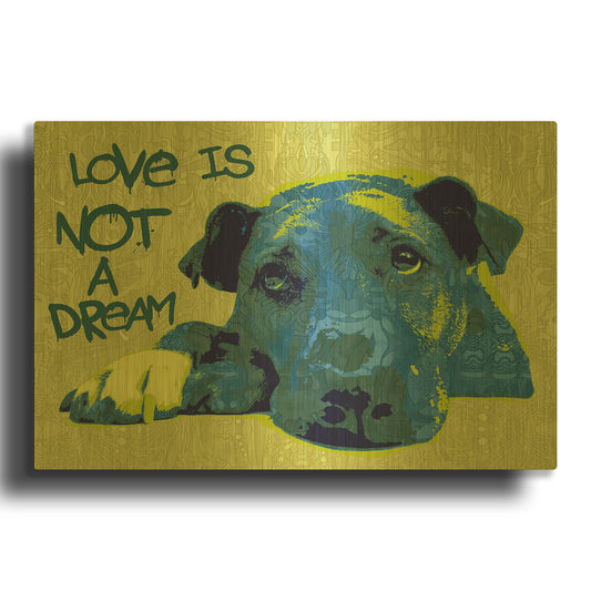 'Love Is Not A Dream' By Dean Russo Gold Metal Wall Art