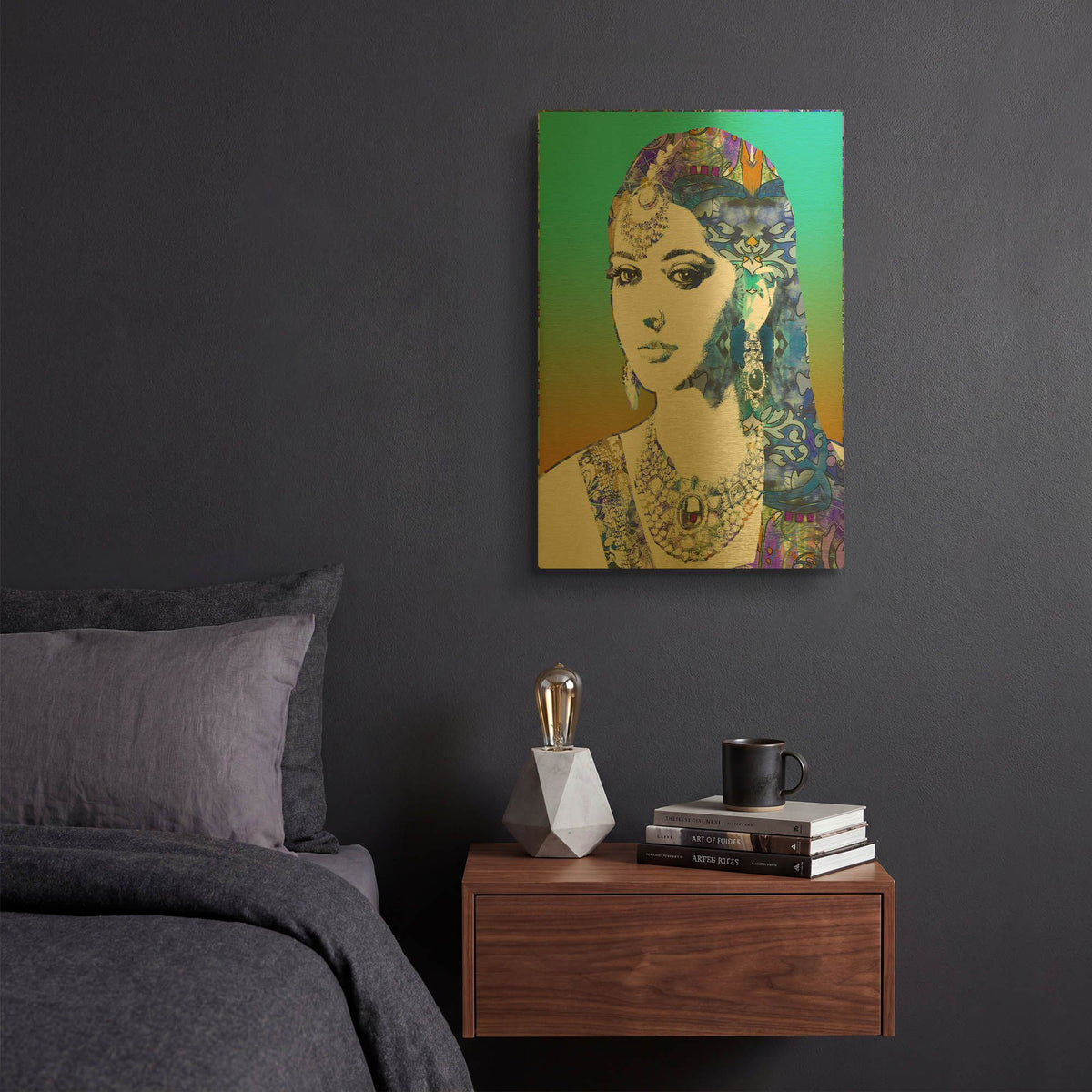 'Shimla' By Dean Russo Gold Metal Wall Art