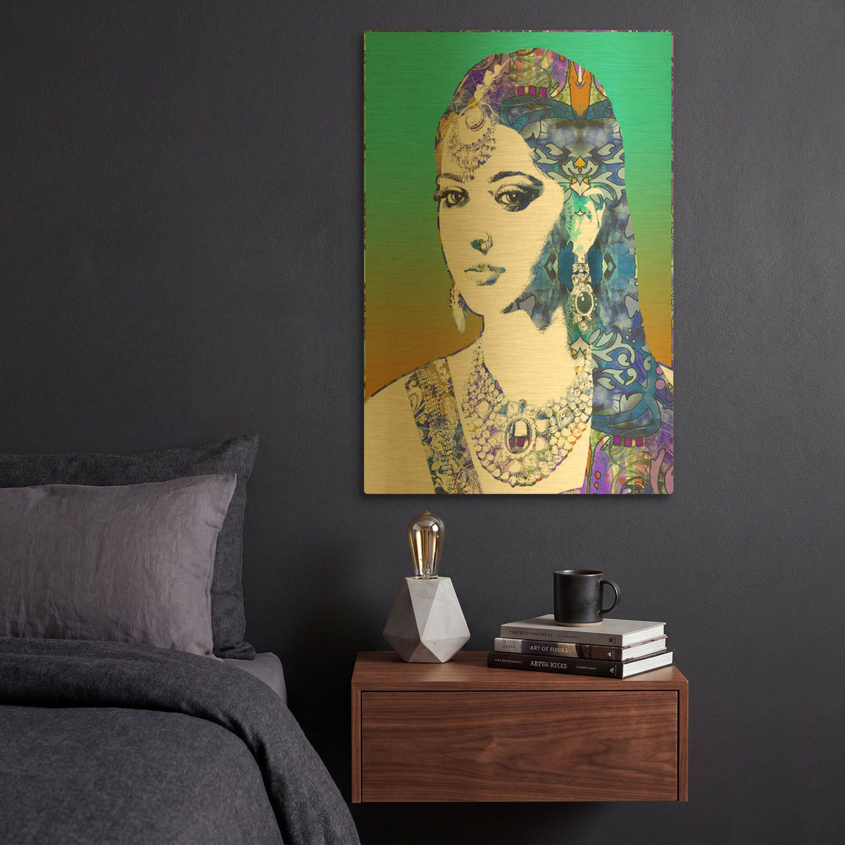 'Shimla' By Dean Russo Gold Metal Wall Art