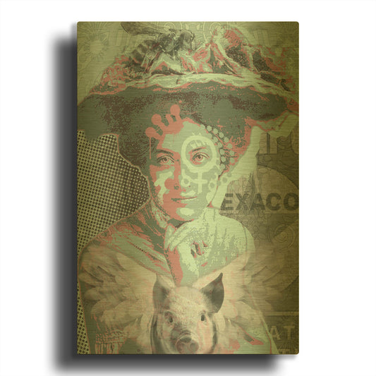 'Sweetheart Of The Rodeo' By Dean Russo Gold Metal Wall Art