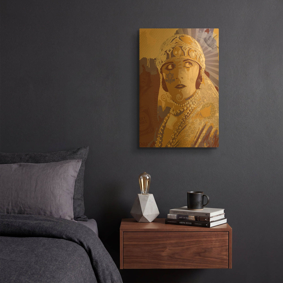 'You' By Dean Russo Gold Metal Wall Art