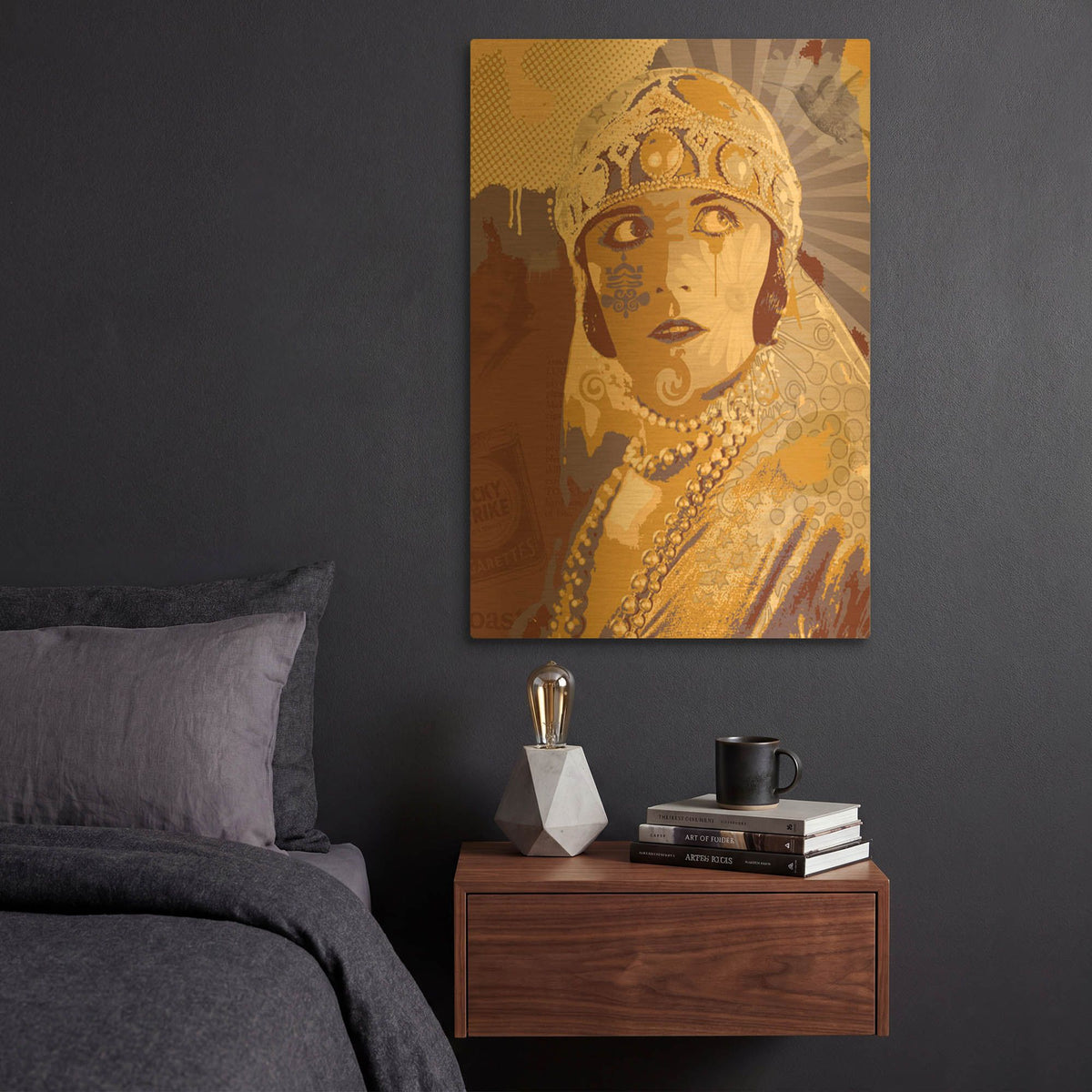 'You' By Dean Russo Gold Metal Wall Art