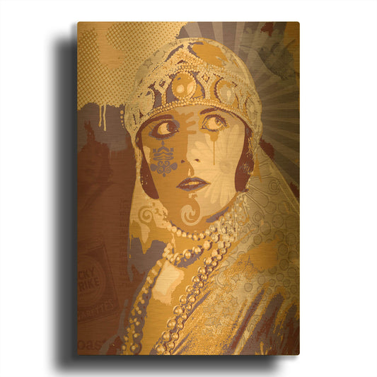 'You' By Dean Russo Gold Metal Wall Art