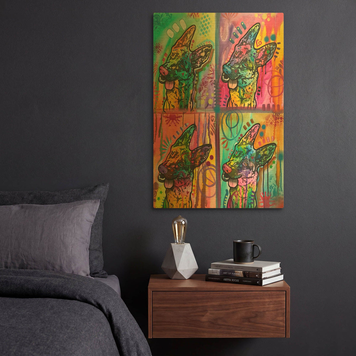 '4 Shepherds' By Dean Russo Gold Metal Wall Art