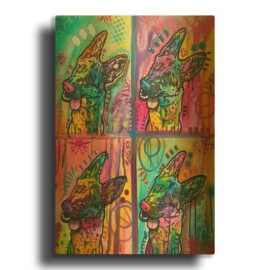 '4 Shepherds' By Dean Russo Gold Metal Wall Art