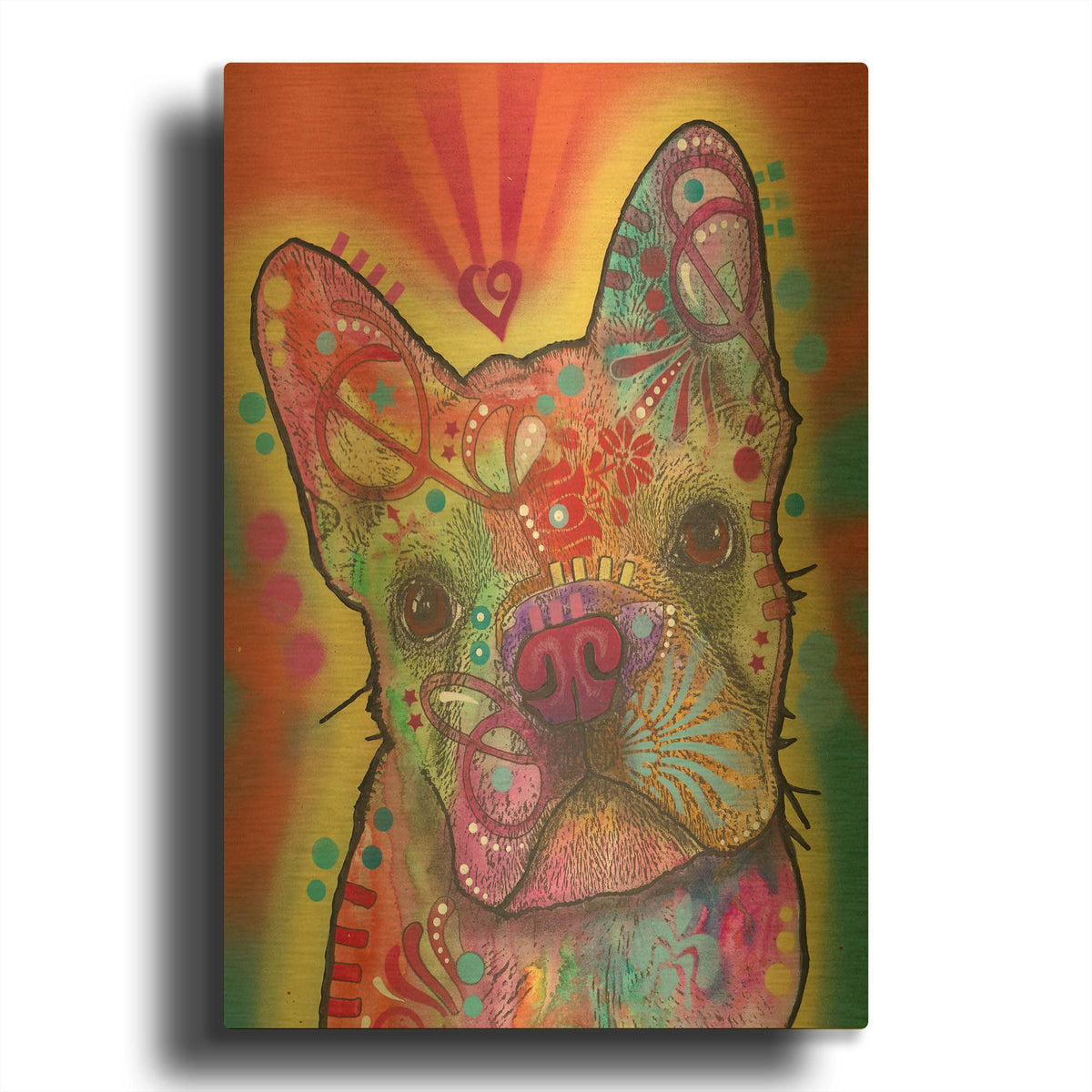 'Heart Talking' By Dean Russo Gold Metal Wall Art