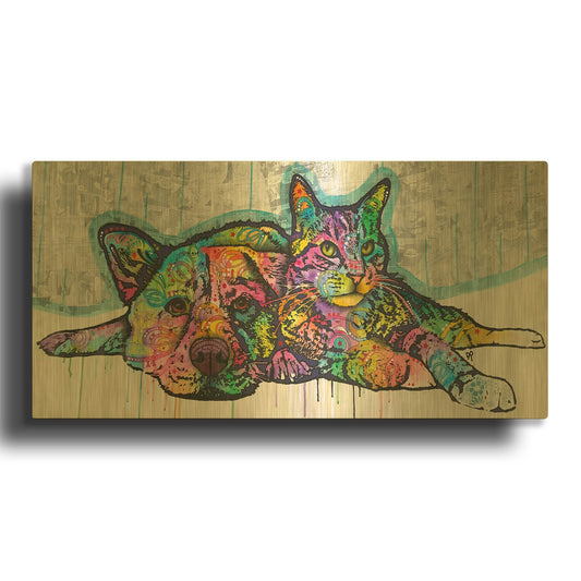 'Companions' By Dean Russo Gold Metal Wall Art