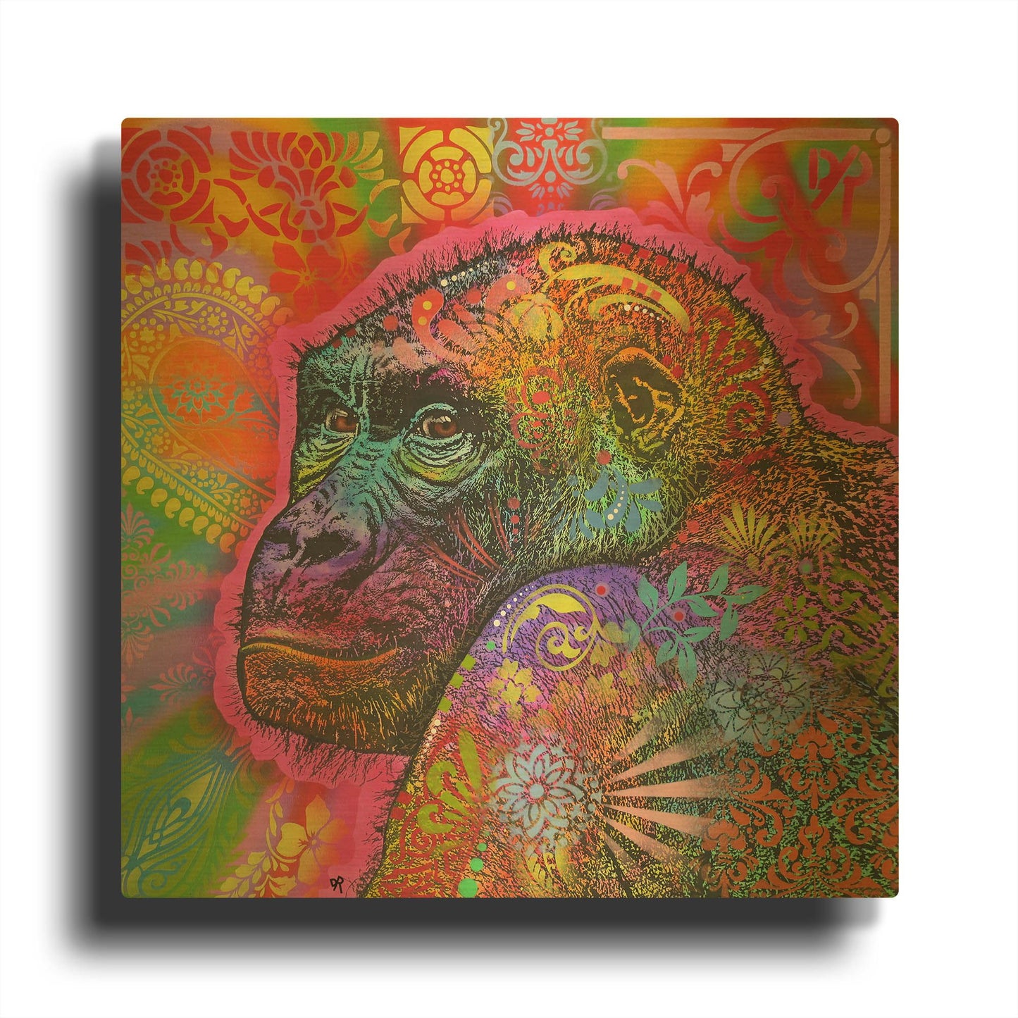'Gorilla' By Dean Russo Gold Metal Wall Art