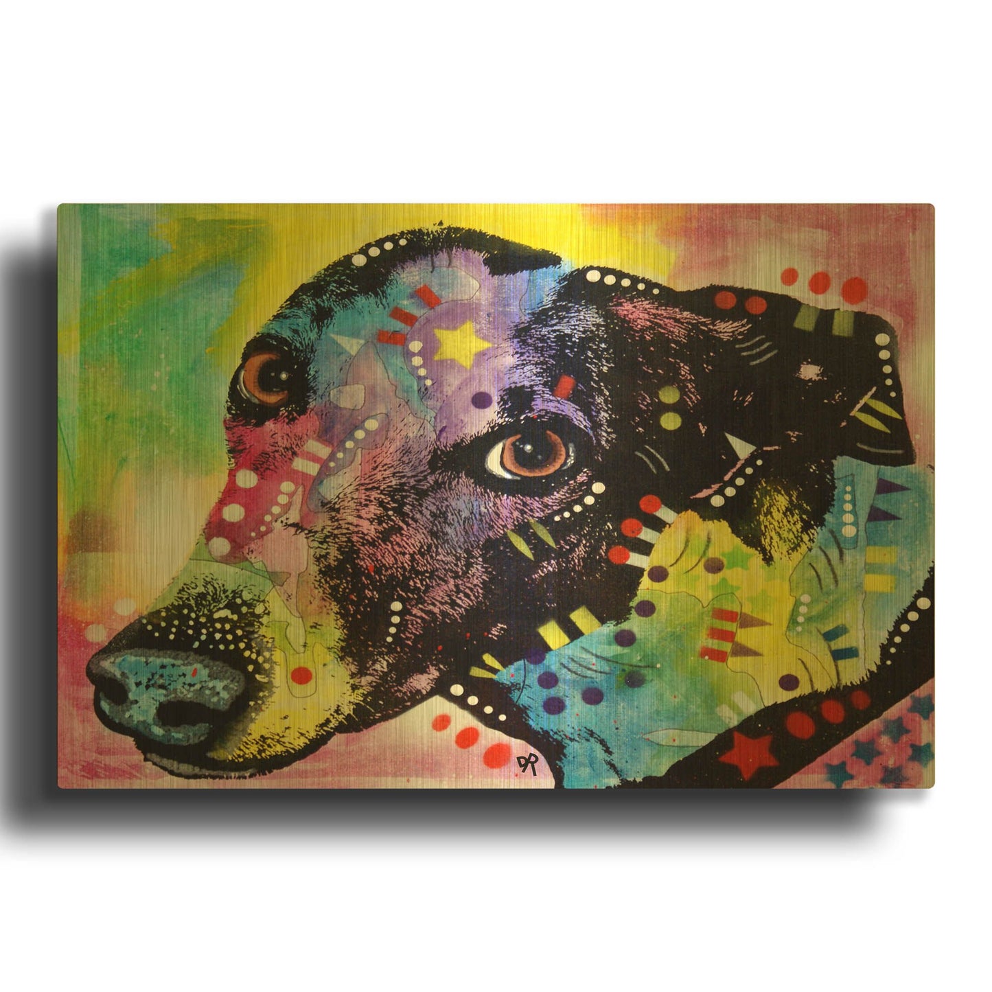 'Greyt' By Dean Russo Gold Metal Wall Art