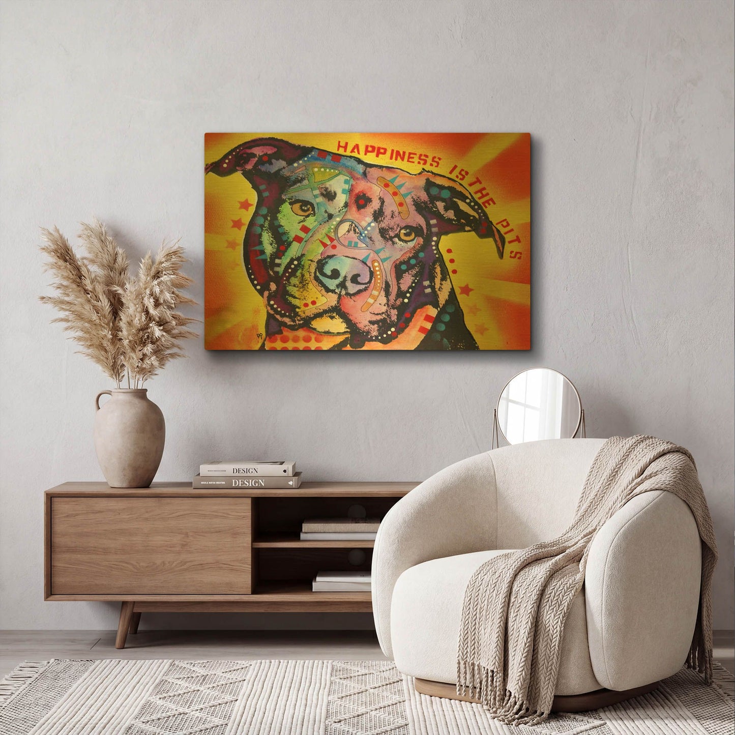 'Happiness Is The Pits Sunray' By Dean Russo Gold Metal Wall Art