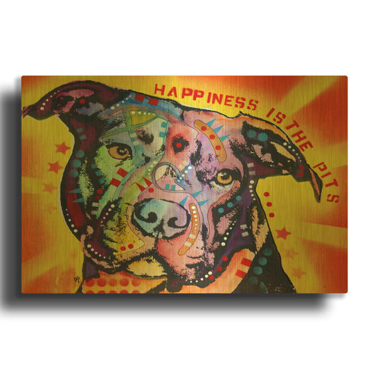 'Happiness Is The Pits Sunray' By Dean Russo Gold Metal Wall Art