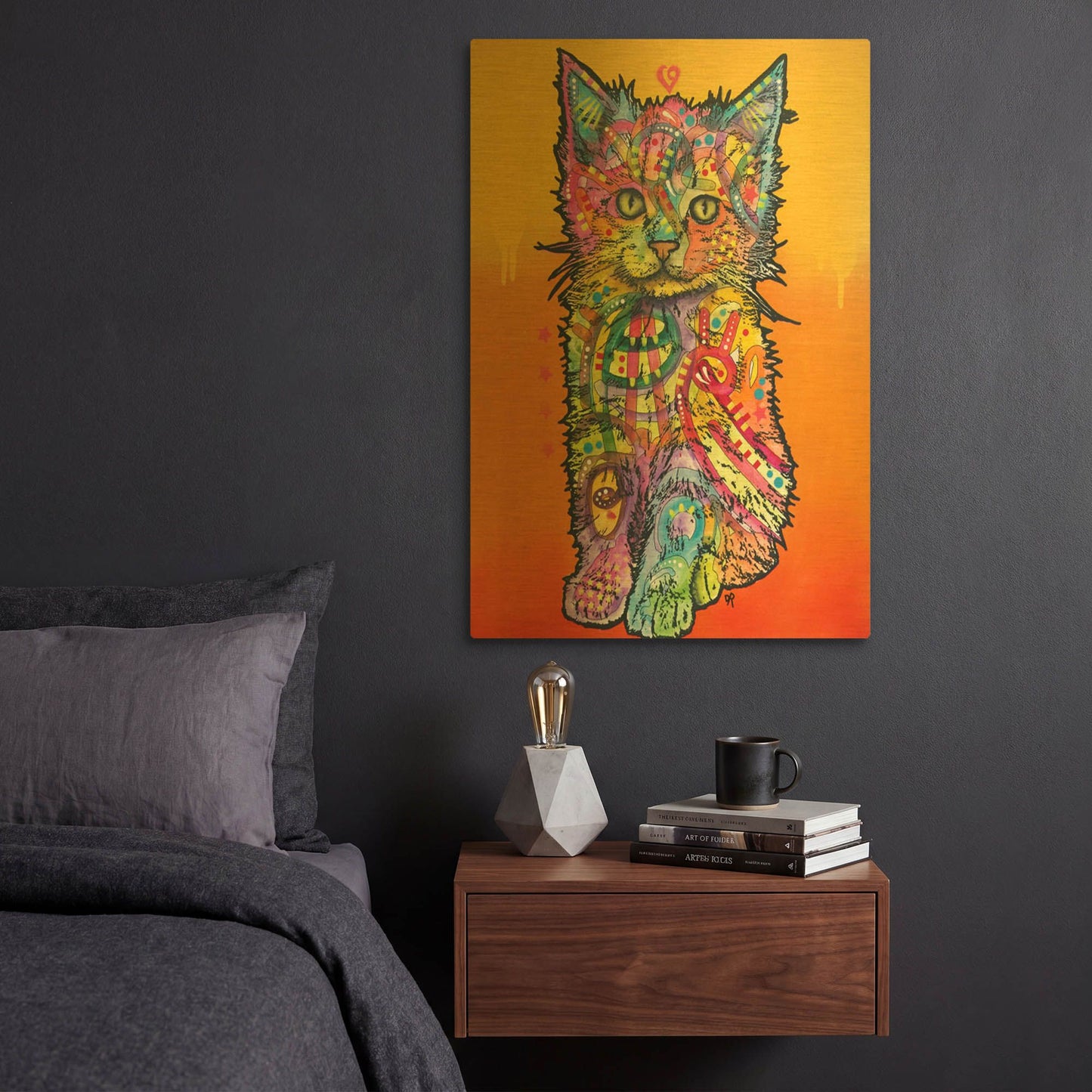 'Love Kitten' By Dean Russo Gold Metal Wall Art