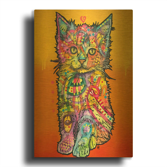 'Love Kitten' By Dean Russo Gold Metal Wall Art