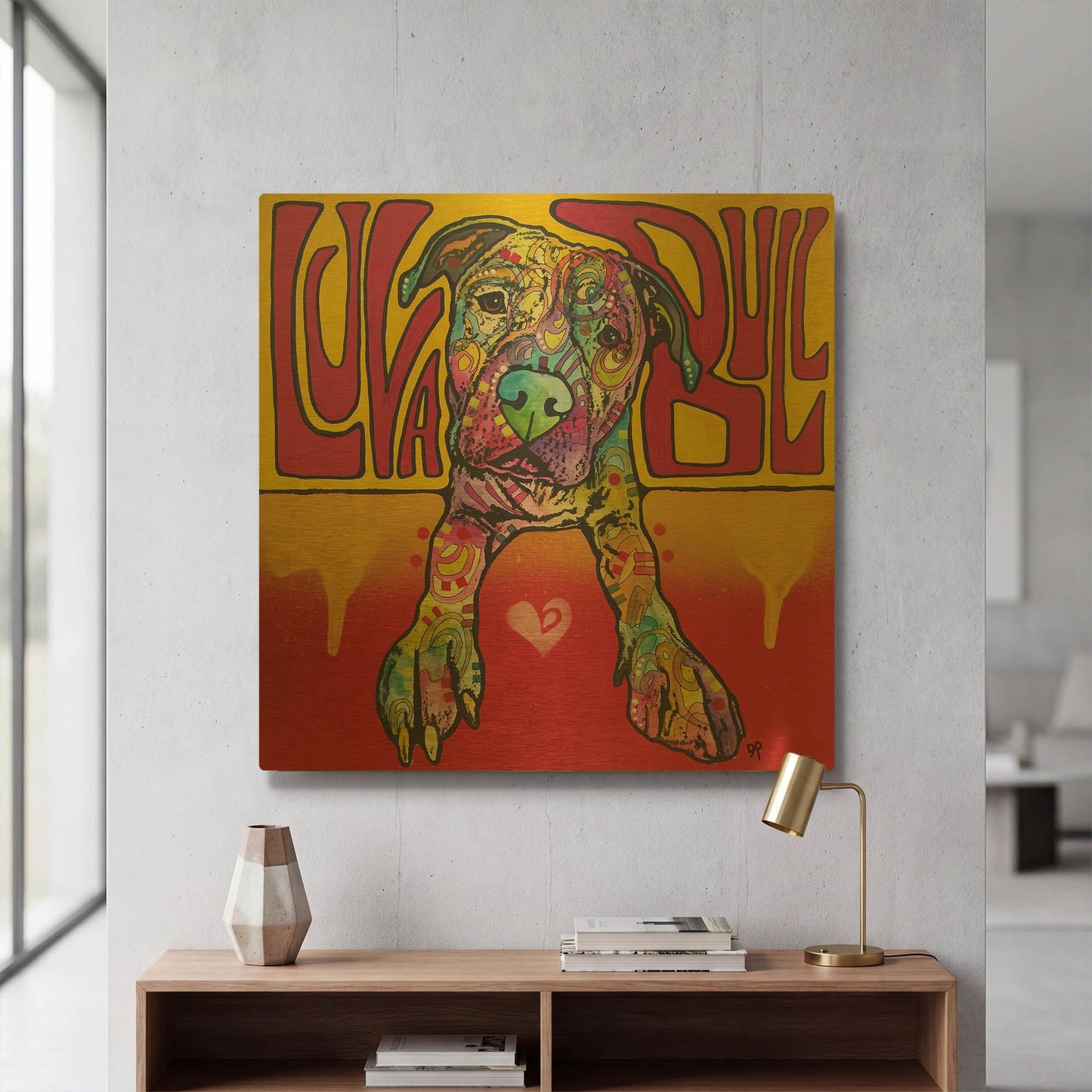 'Luva Bull' By Dean Russo Gold Metal Wall Art