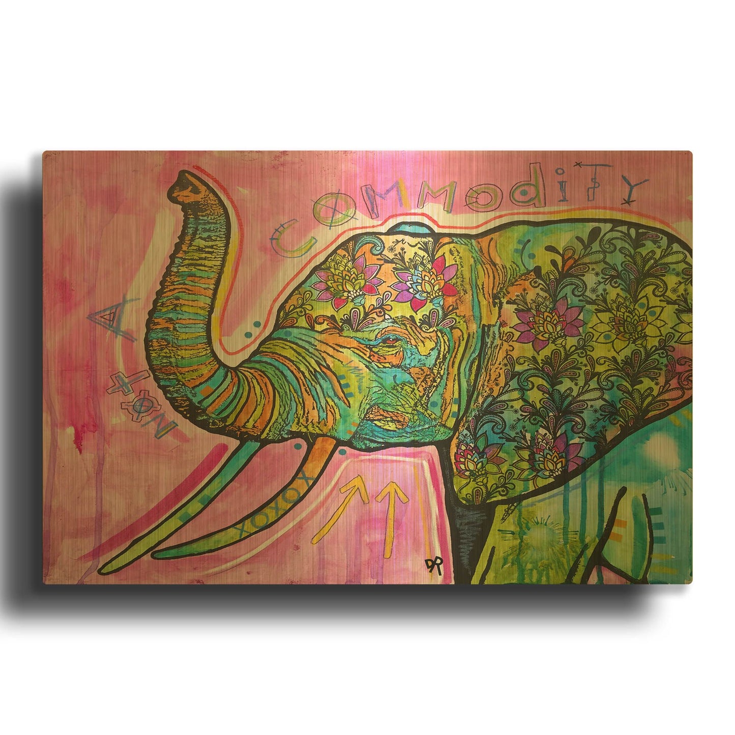 'Not A Commodity' By Dean Russo Gold Metal Wall Art