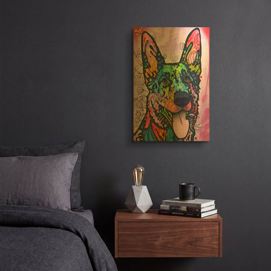 'Shepherd Love' By Dean Russo Gold Metal Wall Art