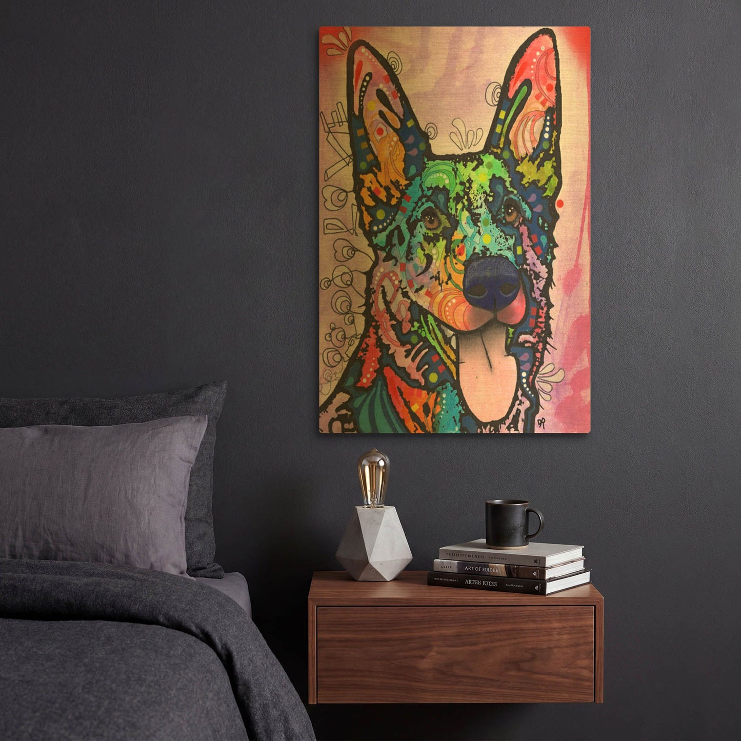 'Shepherd Love' By Dean Russo Gold Metal Wall Art