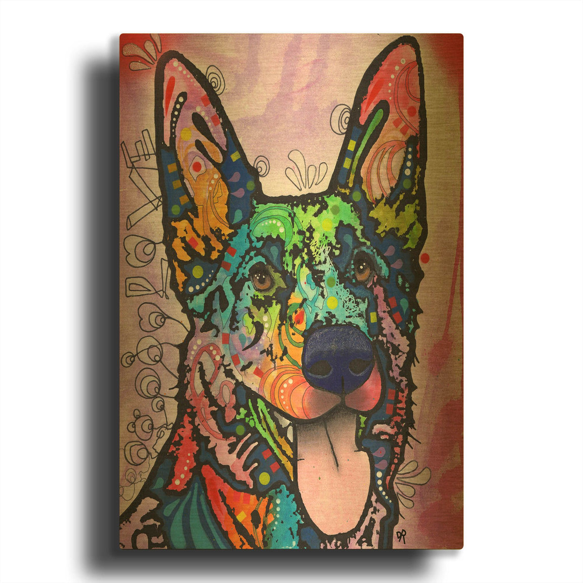 'Shepherd Love' By Dean Russo Gold Metal Wall Art