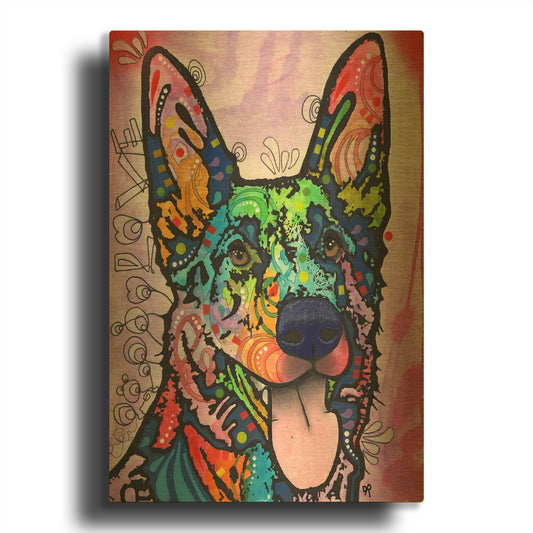 'Shepherd Love' By Dean Russo Gold Metal Wall Art