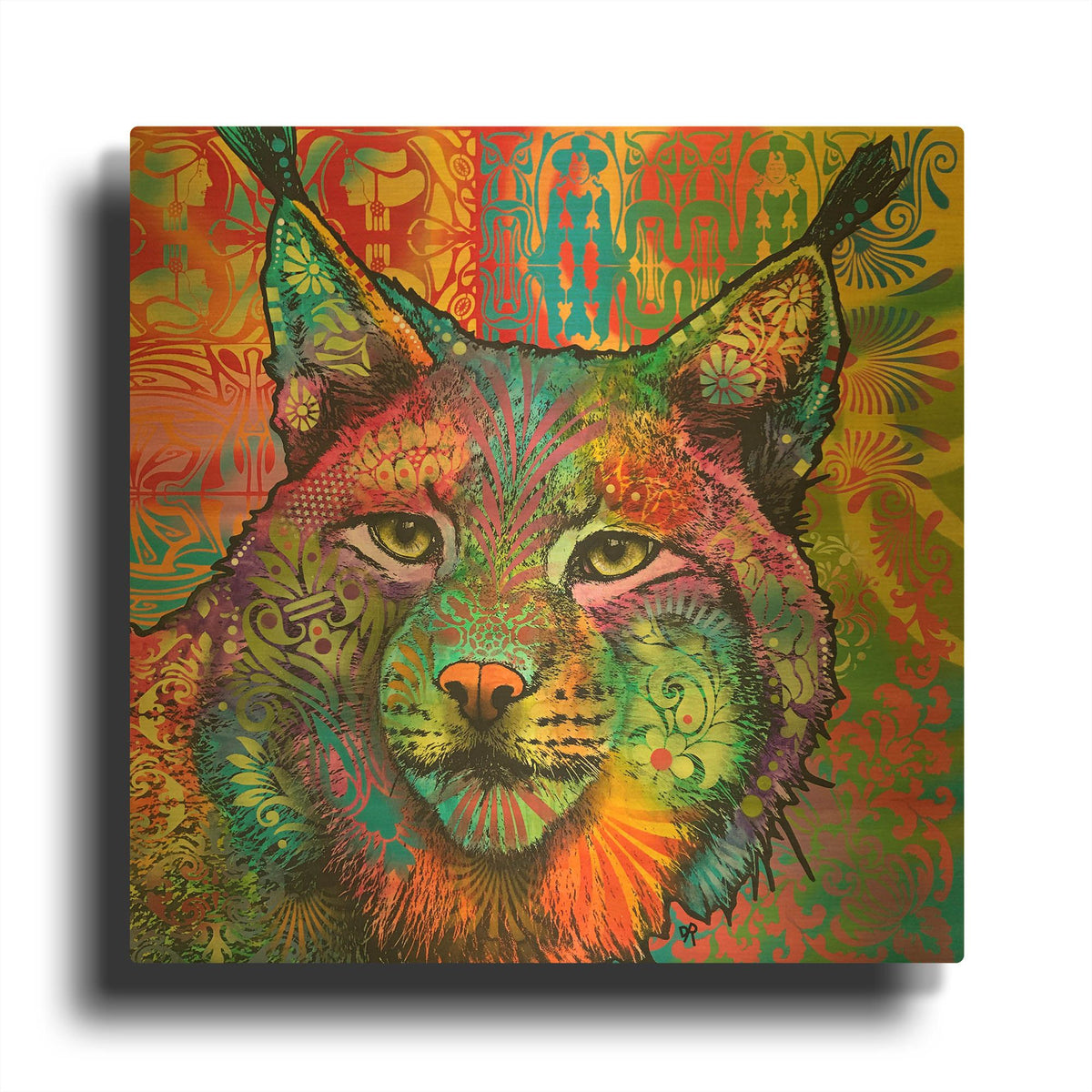 'The Lynx' By Dean Russo Gold Metal Wall Art