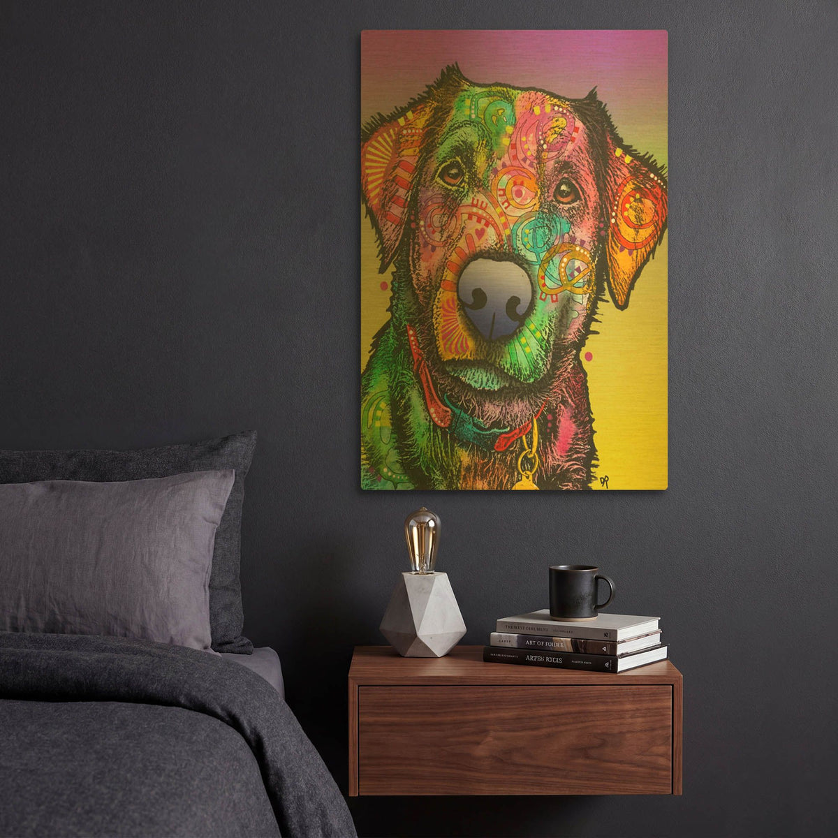 'Far Side' By Dean Russo Gold Metal Wall Art