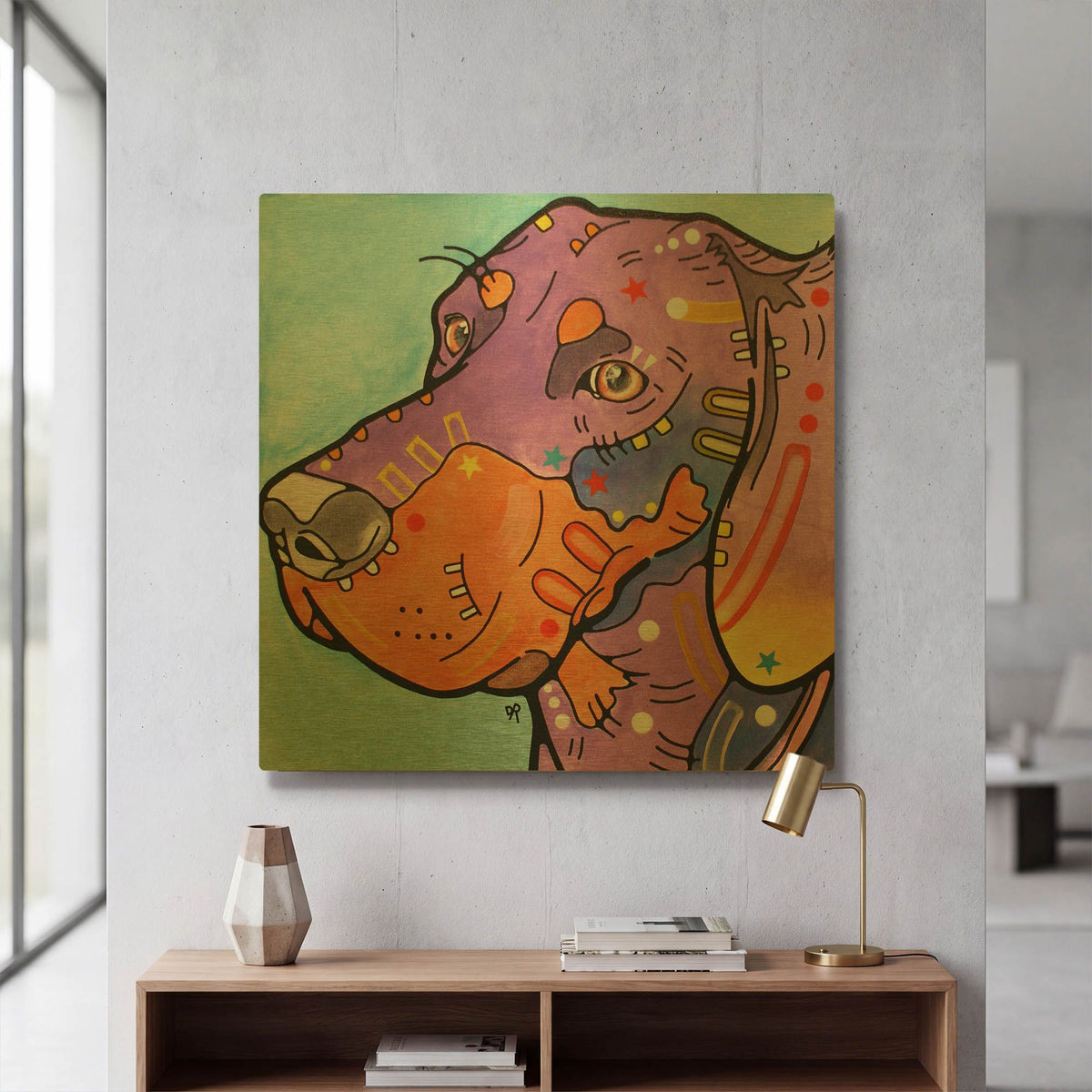 'Hunter' By Dean Russo Gold Metal Wall Art