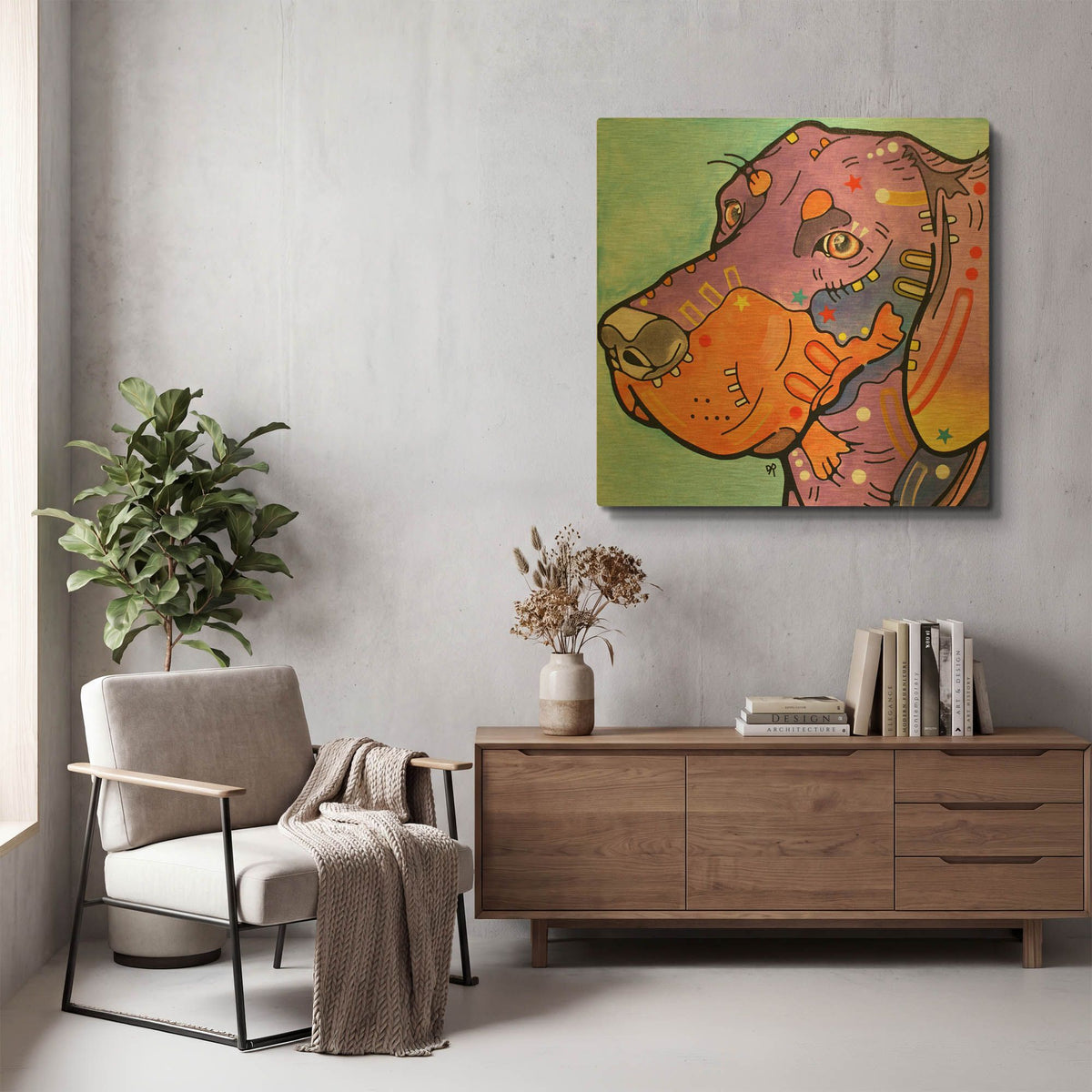 'Hunter' By Dean Russo Gold Metal Wall Art