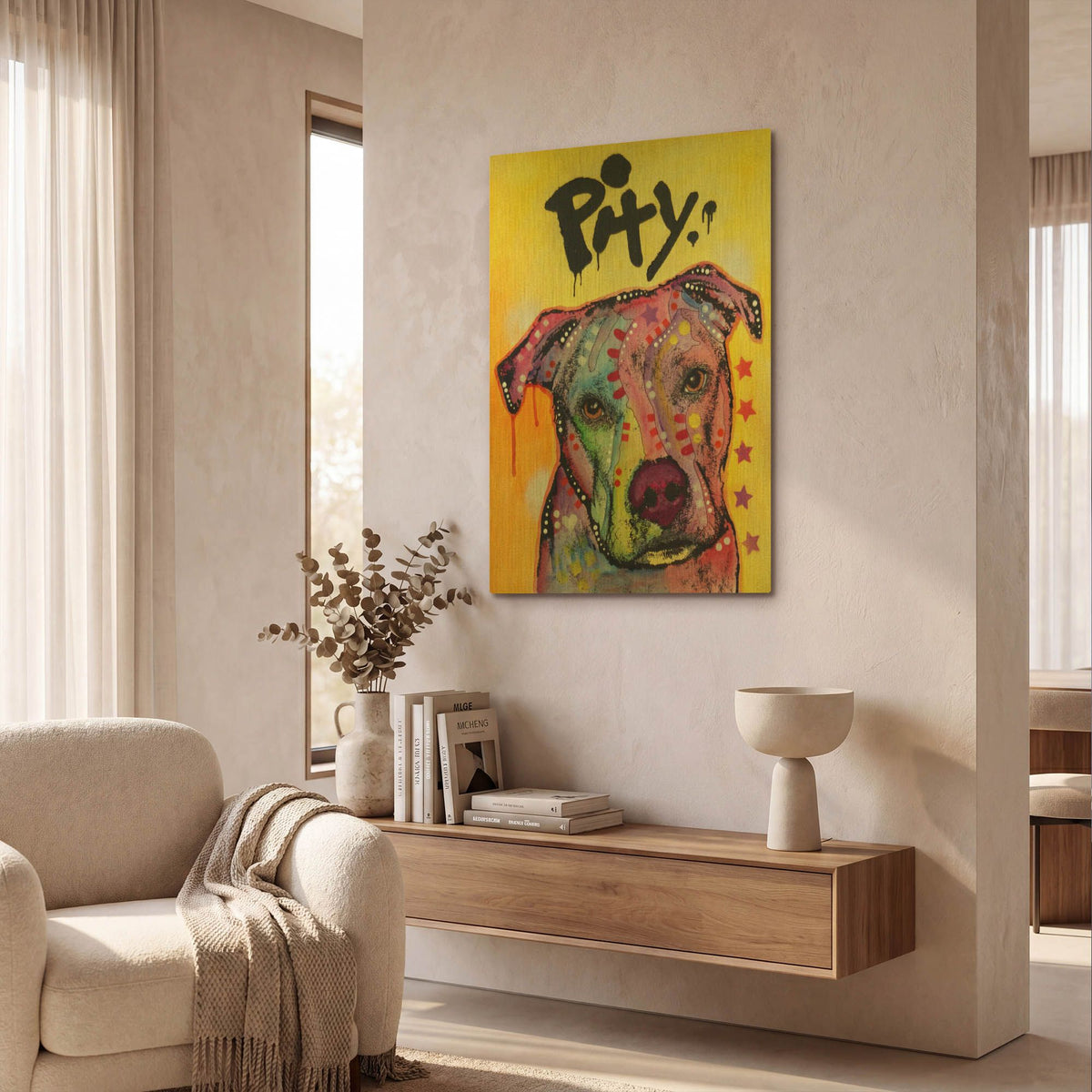 'Pity II' By Dean Russo Gold Metal Wall Art